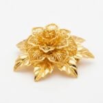 21K Gold Floral Brooch